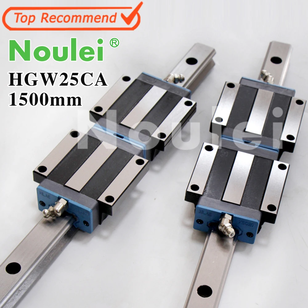 

Noulei HGW25CA linear motion slide blocks with HG25 1500mm guide rail for CNC DIY kit set High quality SELF-OWNED BRAND