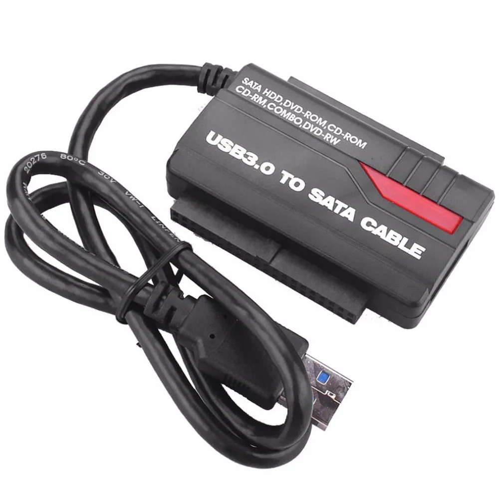 

USB 3.0 to 2.5"3.5" SATA IDE Converter Cable HDD DVD-RW DVD-R0M CD-ROM Combo CD-RM Adapter With CD