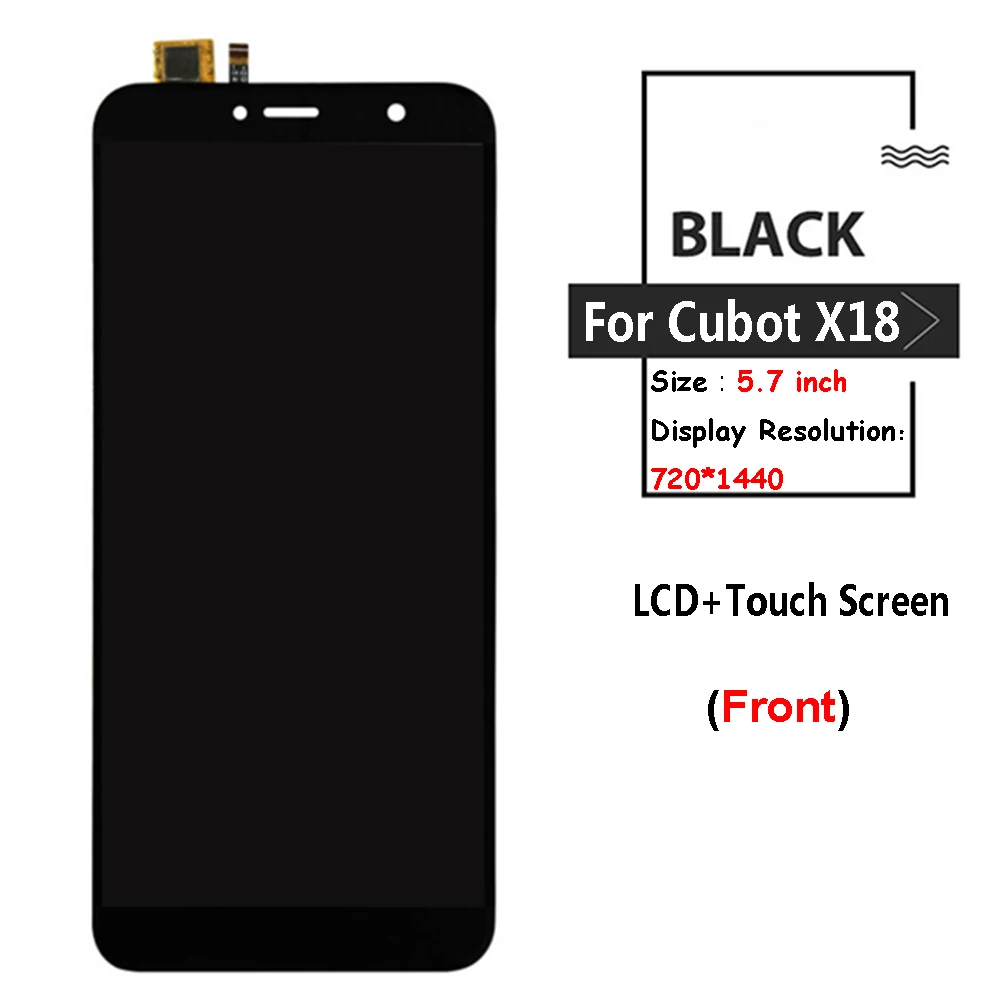 Cena Testowane dobrze dla Cubot X18 wyświetlacz LCD + Panel dotykowy zamiennik digitizera części montażowe 5.7 cal 720*1440 + narzędzia