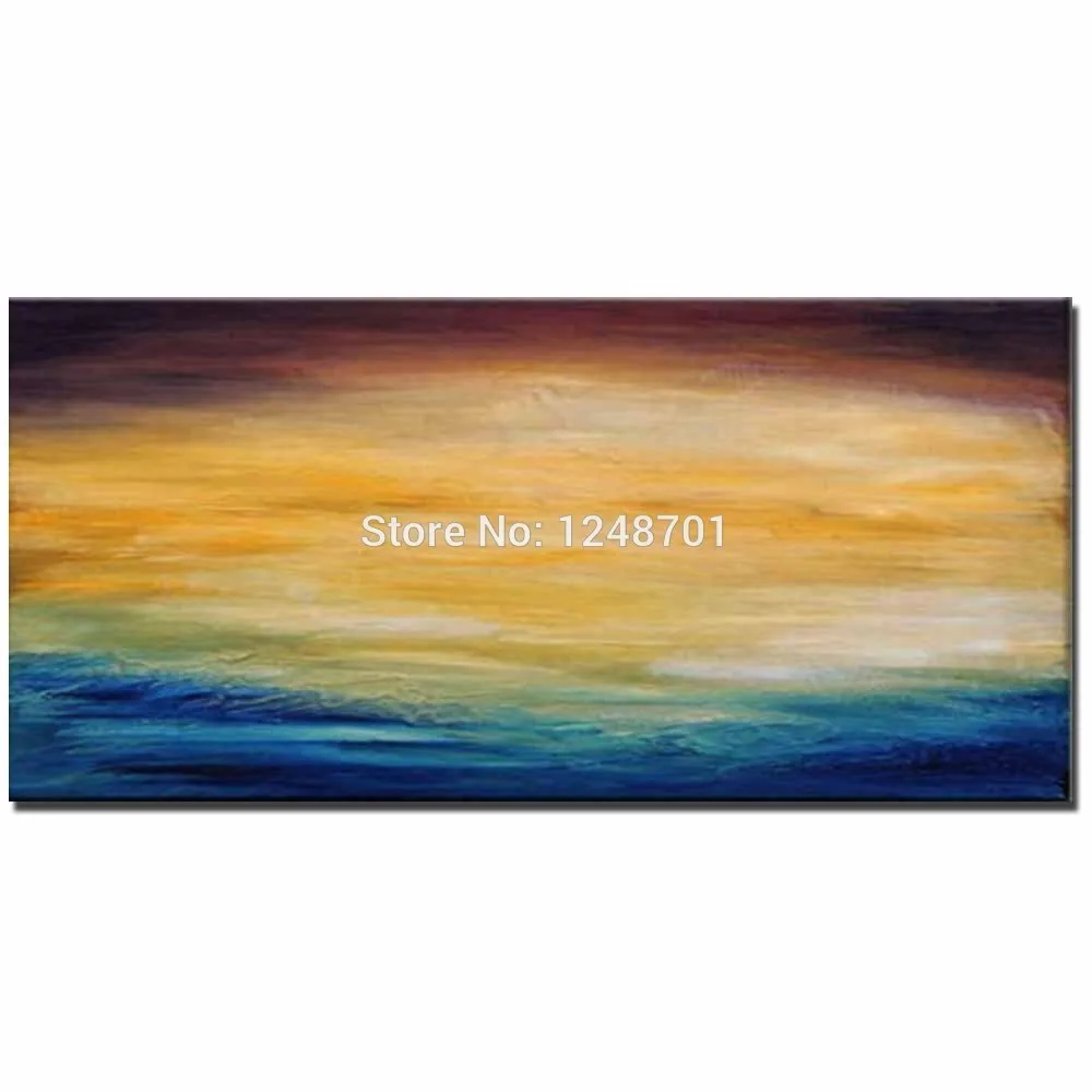 

Huge Size Hand Painted Abstract Sunset eascape Canvas Oil Painting Seascape Art Wall Picture Living Room Bedroom Home Wall Decor