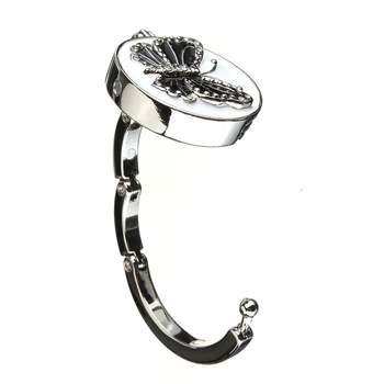 

Fashion Foldable Butterfly Beetle Hook Up Portable Folding Hanger Durable Alloy Hooks Purse Handbag Folded Size 4.5*4.5*0.5CM
