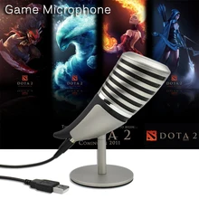 Профессиональный игровой конденсаторный микрофон для компьютера телефон 3,5 мм/USB микрофон компьютерная встречи три режима звукоснимателя металлический стент
