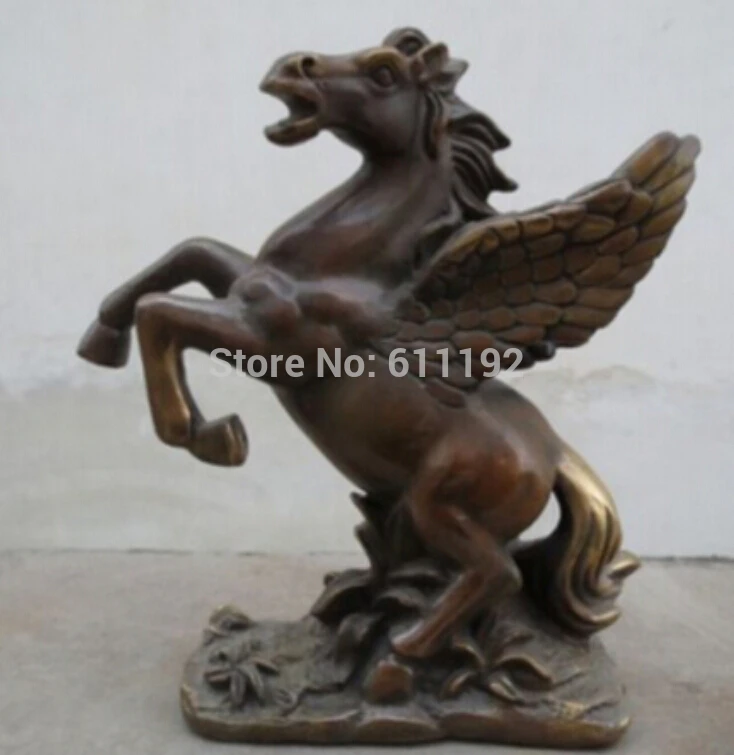 

Asian Home Decorative chinese old copper crafts Carved lucky flying horse sculpture