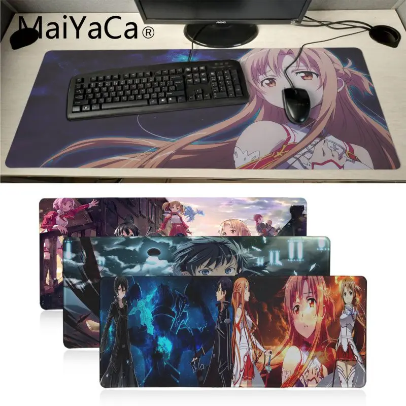 

MaiYaCa Sword Art Online SAO Anime girl Natural Rubber Gaming mousepad Desk Mat durable office accessory and gift mousepad