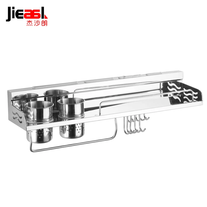  Monolayer 304 Stainless Steel Kitchen Shelf Seasoning Rack Kitchen Wall Hanging Storage Turret Supp - 32844601710