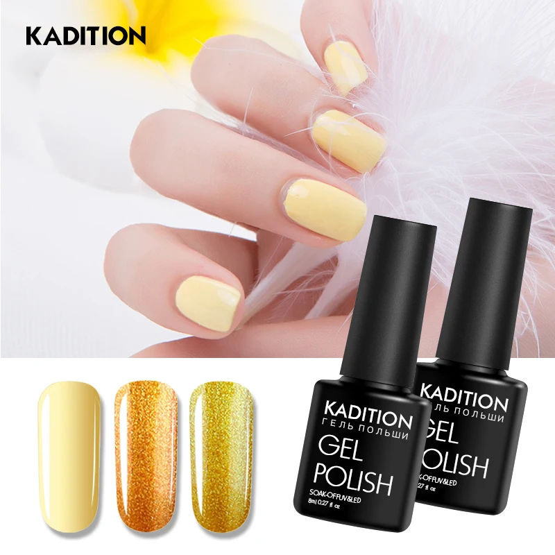 KADITION красочные 3 в 1 один шаг гель лак для ногтей полу постоянный нет