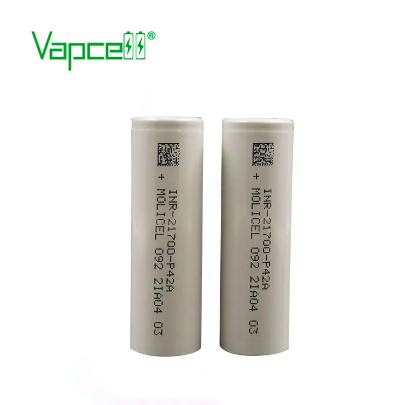 

Free shipping vapcell original battery molicel rechargeable 21700 4200mah 30A P42A lifepo4 cell for flashlight mods