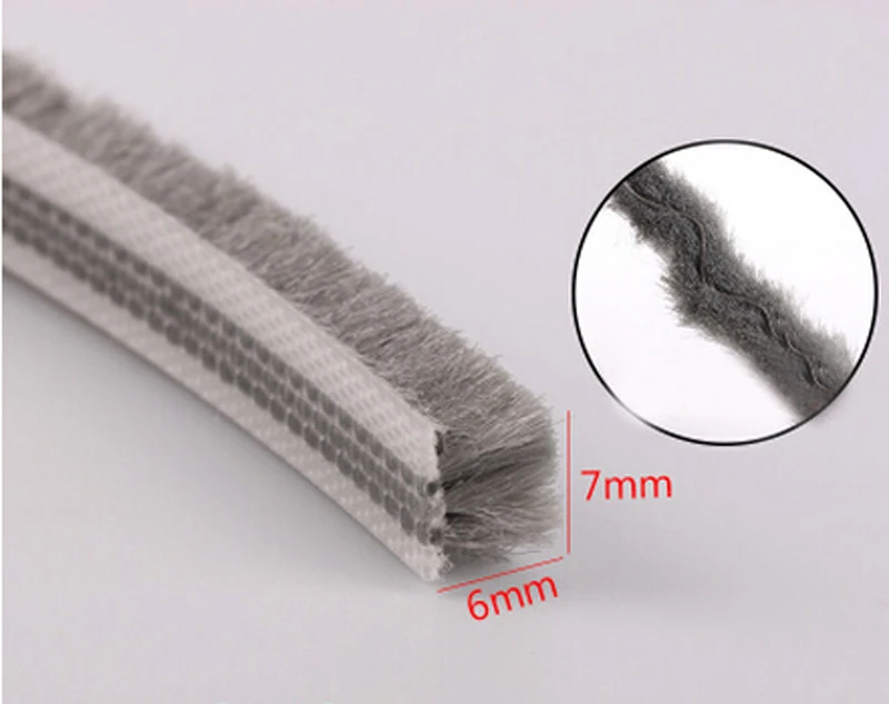 

7mm x 6mm sliding sash windows doors tape pile draught excluder brush seal strip weatherstrip