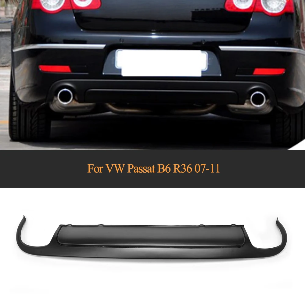 Автомобиль FRP заднего бампера Диффузор для Volkswagen VW Passat B6 R36 2007 2008 009 2010 2011|lips lip|diffuser