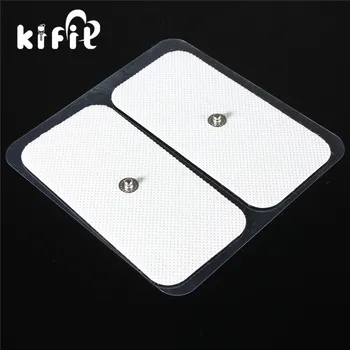 

KIFIT Practical 2pc Reusable Push Button Replacement Electrode Pads Tens Machine Self Adhesive Stud Massager Health Care Tool