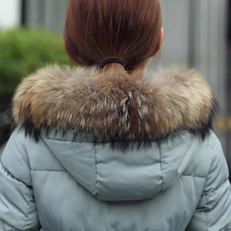 2017 New Womens Winter Jackets And Coats Slim Thick Warm Coat Zipper Cotton Parkas Women Red Black NW0002