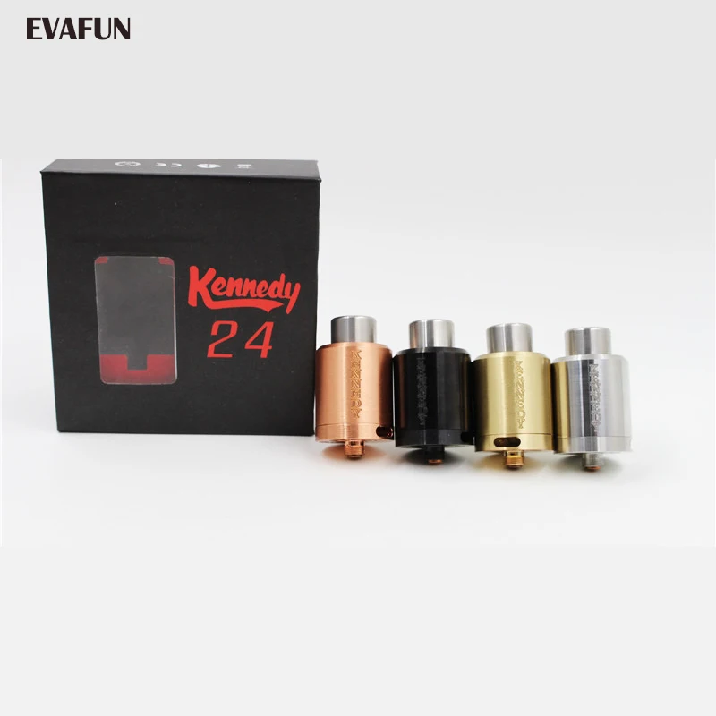

Vaporizer Kennedy 24 RDA E Cigarette 24mm Diameter Reubuildable Dripping Mech Atomizer PEEK Insulator fit Mechanical Mod Vape