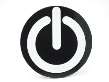 

Black And White Power Button Betl Buckle