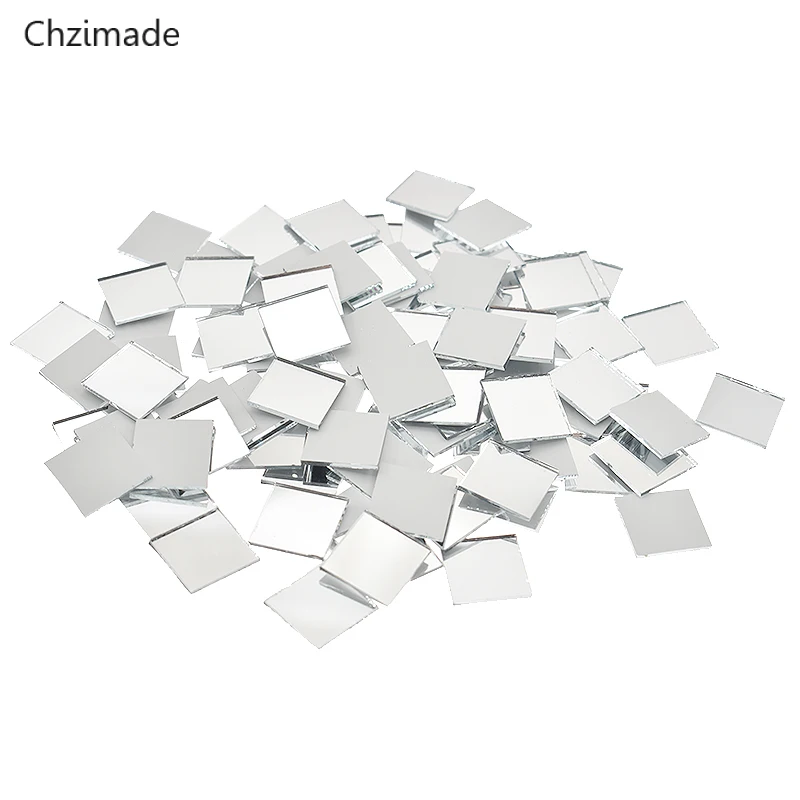 1 Chzimade 100 шт. маленькие квадратные стеклянные зеркальные мозаичные плитки оптом для поделок своими руками материалы для украшения дома - Цвет: 1