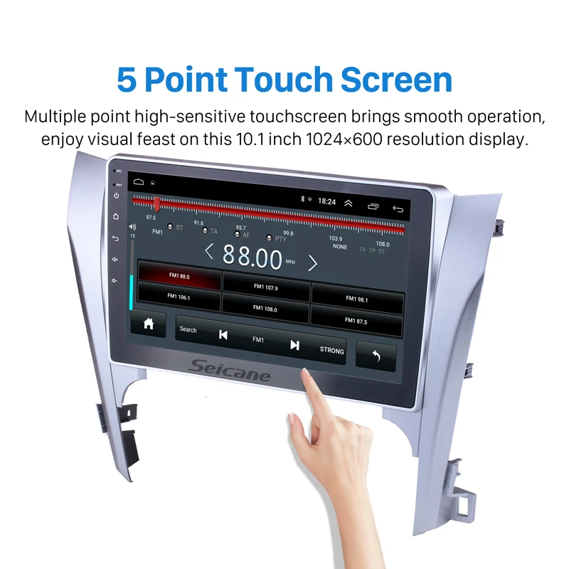 Clearance Seicane GPS Multimedia Player Android 8.1 10.1 Inch  Car Radio For 2015 Toyota CAMRY Wifi Quad-core Head Unit Support Bluetooth 2