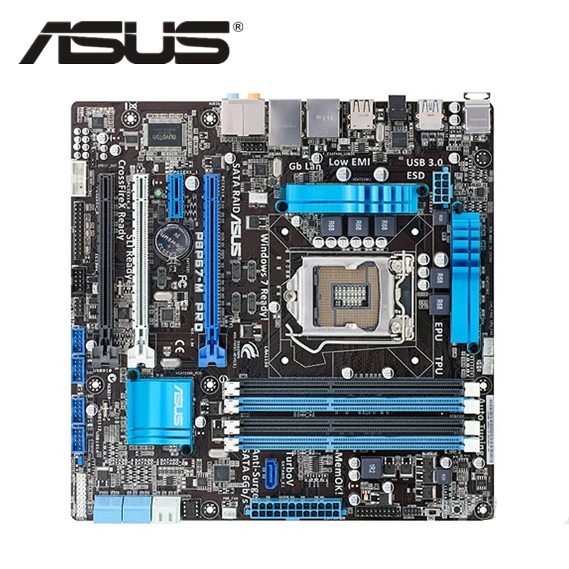

ASUS P8P67-M Pro LGA 1155 P8 P67 M Pro 22nm Motherboard Socket uATX DDR3 USB3.0 32GB Desktop Computer PC Mainboard