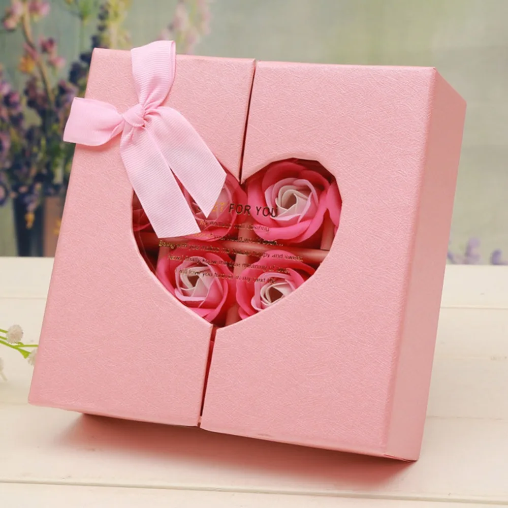 Романтическое душистое мыло для тела с розами свадебное украшение подарок на День святого Валентина для подруги Розовое Мыло Цветы с