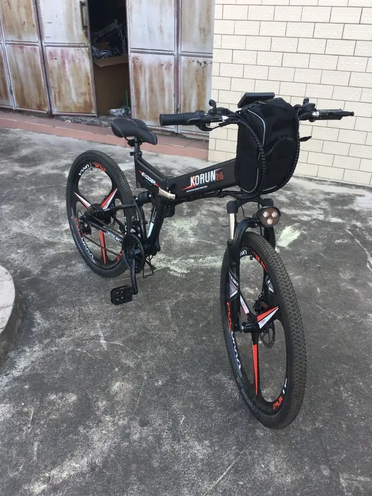 Excellent Inch Folding Mountain Bike 48 V Electric Variable Speed Double Gps App Smart Ebike Battery Built-in Lithium Battery, 40 Km / H 42