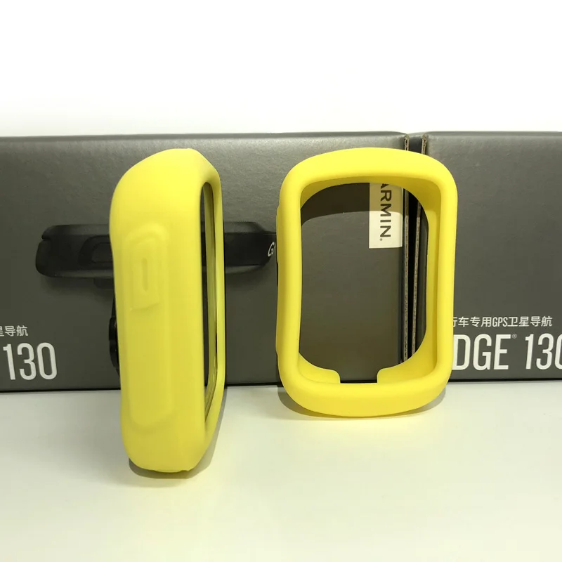 GARMIN EDGE 130 велосипедный Компьютер Защитная крышка силиконовый Коло защитный чехол+ ЖК-экран протектор(для GARMIN Edge130 - Цвет: Yellow (And film)