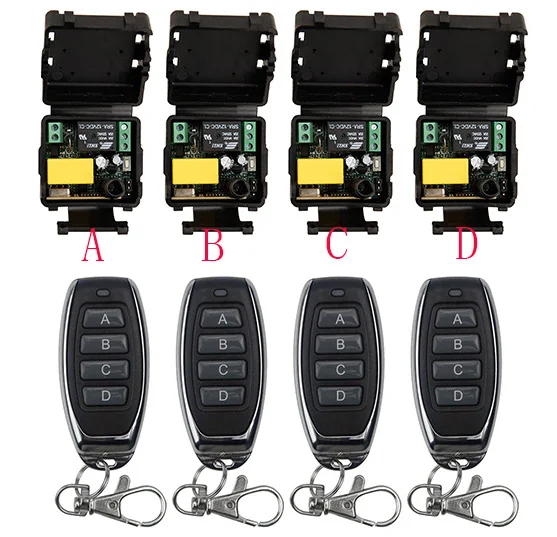 AC220V 1CH 10A RF Беспроводной дистанционного Управление реле безопасности Системы гаражные ворота электрические двери жалюзи - Цвет: D