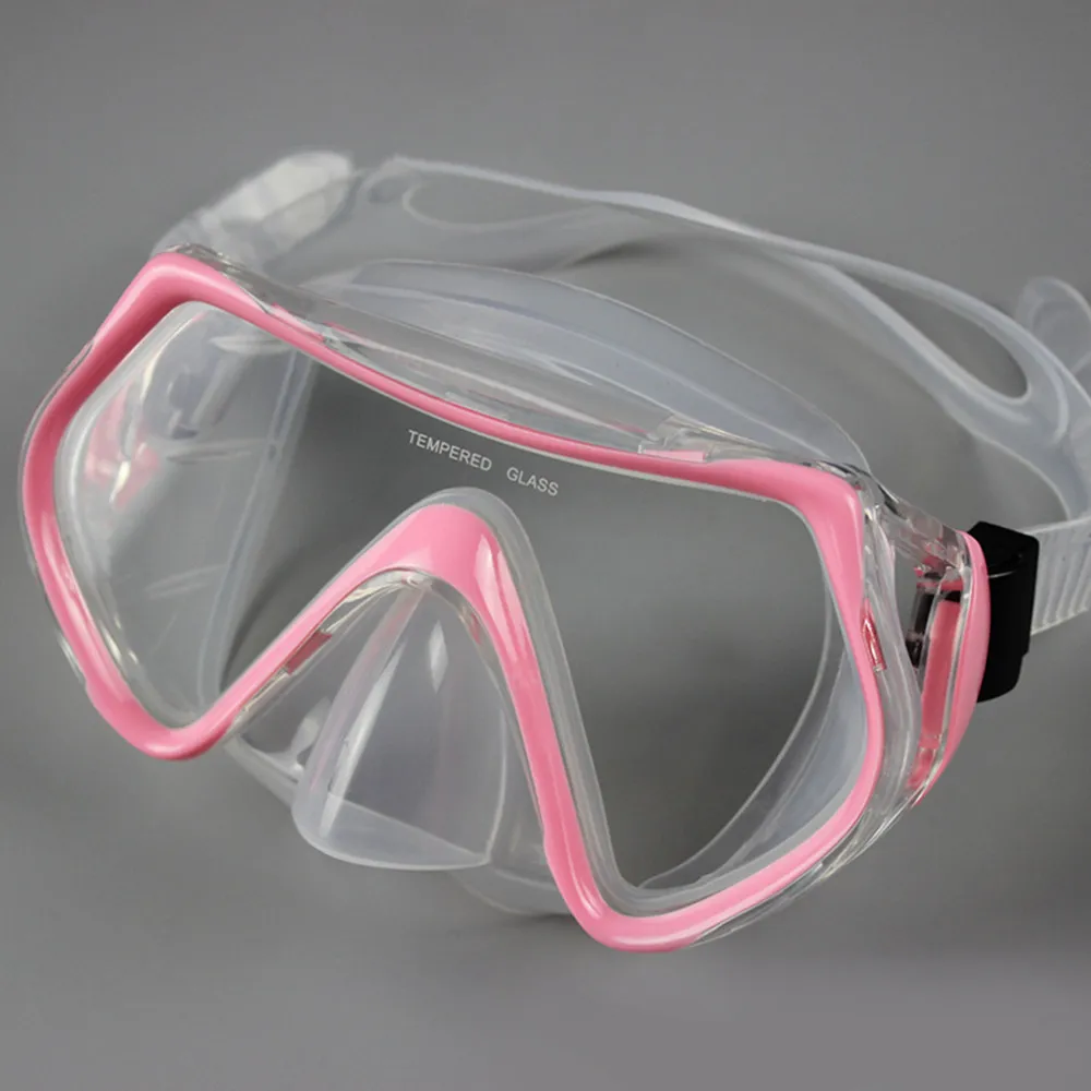Дети Маска для подводного плавания обычные очки из закаленного стекла ...