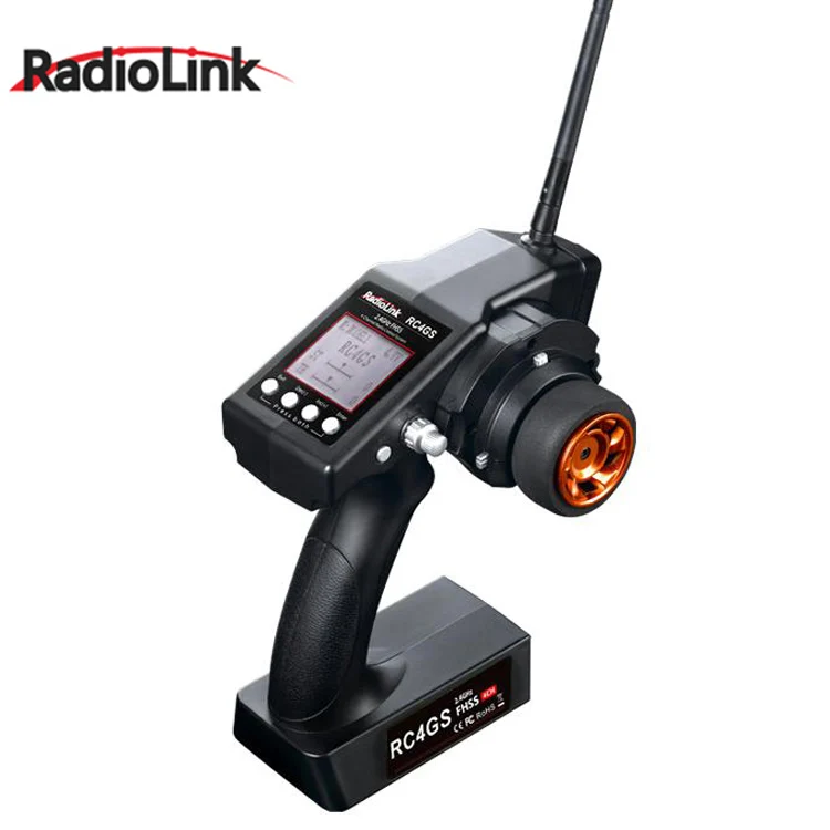 RadioLink New RC4GS 2 4G 4CH font b Car b font Controller Transmitter R4FG Gyro Inside