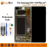 6.4 inch AMOLED LCD For Samsung S10 PLUS LCD G9750 LCD For Samsung S10 Plus G9750 LCD Screen Touch Digitizer Assembly black
