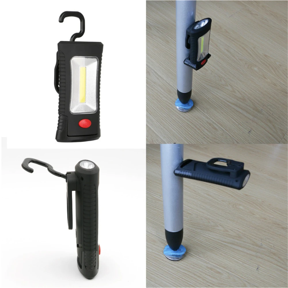 2 режима COB светодиодный магнитный рабочий свет складной крюк карманный фонарик Удобная Лампа палатка для кемпинга аварийный фонарик ночной