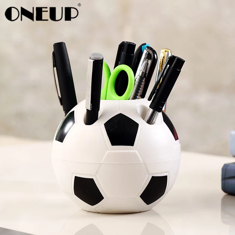 

ONEUP Soccer Shape Tool Supplies Pen Pencil Holder Football Shape Toothbrush Holder Desktop Rack Table Decoration Student Gifts