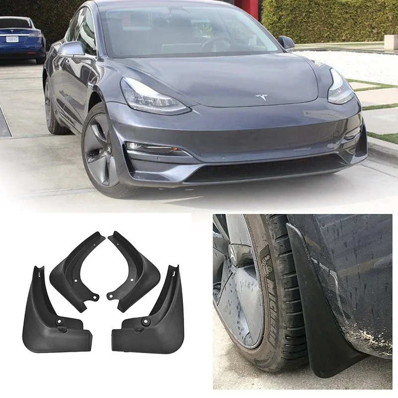 Para Tesla Modelo 3 Aletas De Lama Do Carro Respingo Guarda Para Lamas 