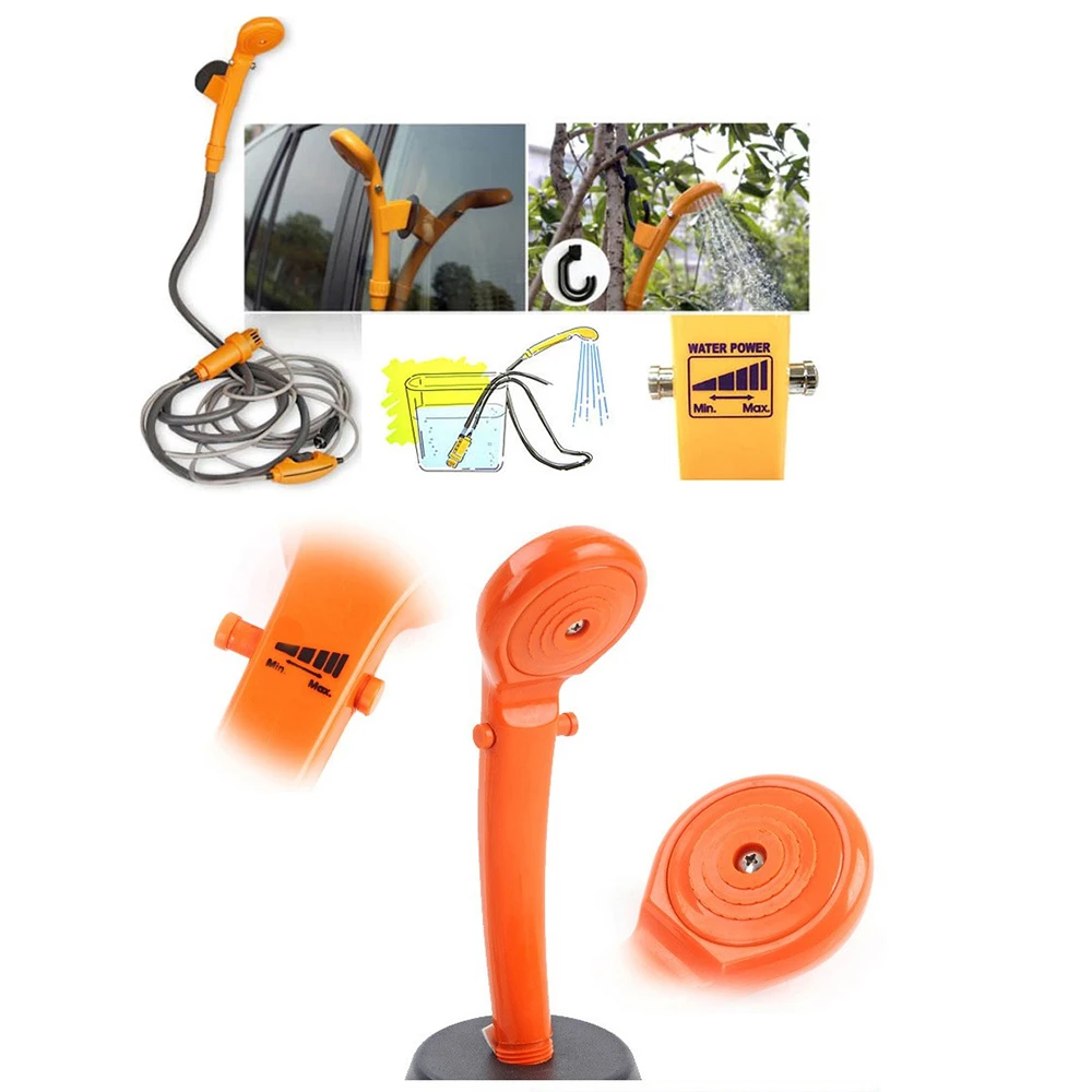 Camping Dusche 12V Elektrische Außendusche Kit Reise Auto Waschen Wandern D1O5 Camping Dusche 12V Elektrische Außendusche Kit Reise Auto Waschen Wandern D1O5