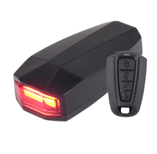 Excellent By DHL 50pcs USB Charging Bike Bell Cycling Remote Control Alarm Lock 3 Modes Bicycle Wireless Rear Light Accessories 2