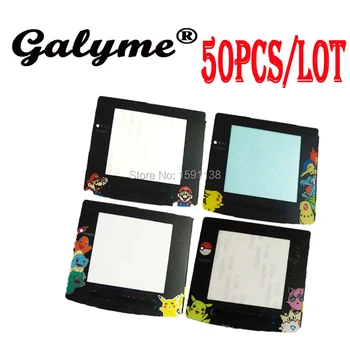 

50pcs/lot New Cartoon Pika/Mari Plastic Lens Fit GameboyColor Limited Version Panel Black Color DIY OEM Lens Boy Color Advance