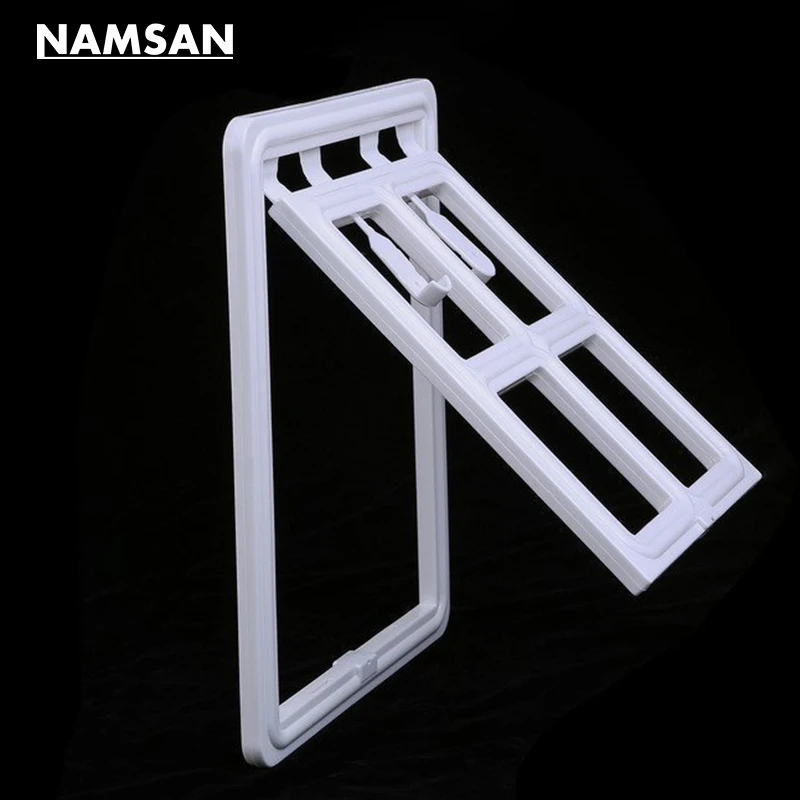 Namsan White Dog Door Pet Window Screen Flap Door Doggie Door