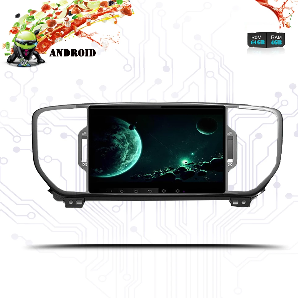 Авто Восьмиядерный Android 9 0 Автомобильный dvd плеер для KIA sportage 2016 2017 2018 kx5 gps Аудио