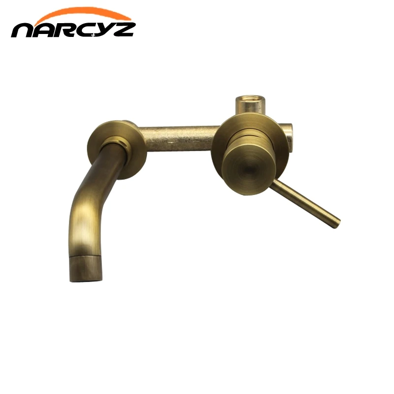 Wall Mounted Brass Basin Faucet Single Handle Mixer Tap Hot Cold Bathroom Water Wall Mounted Brass Basin Faucet Single Handle Mixer Tap Hot Cold Bathroom Water