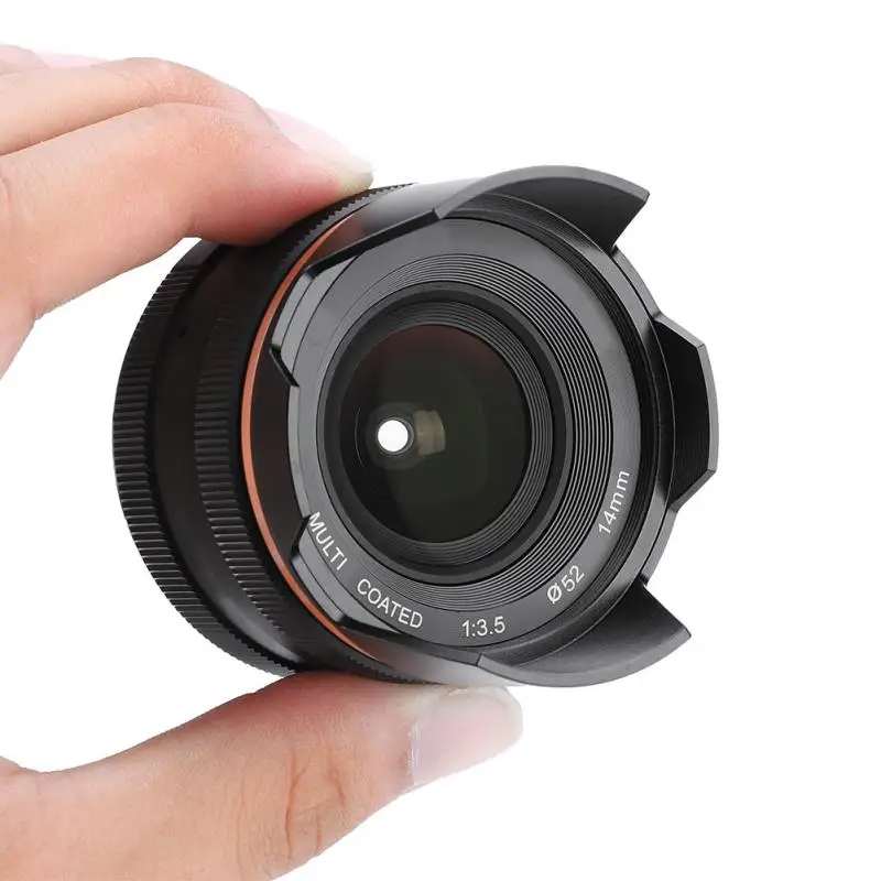 

Mcoplus 14mm f/3.5 APS-C Manual Focus Adjustment Macro Lens For Canon for Sony E / for Fuji X / for M4/3 mount Mirrorless came