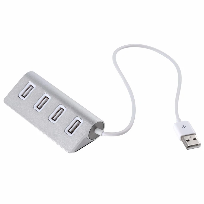 USB 2,0 концентратор 4 порта Высокоскоростной USB мульти концентратор разветвитель порт портативный OTG расширитель Алюминиевый адаптер для планшета ноутбука Macbook Air