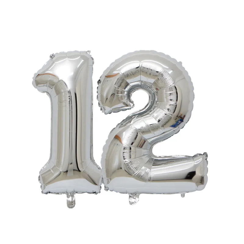 2 шт., 30/40 дюйма, тонкие шары с гелием из розового золота, с цифрами, поздравляем 18, 20, 30, 50 лет, для взрослых, на день рождения, Декор, принадлежности - Цвет: 12