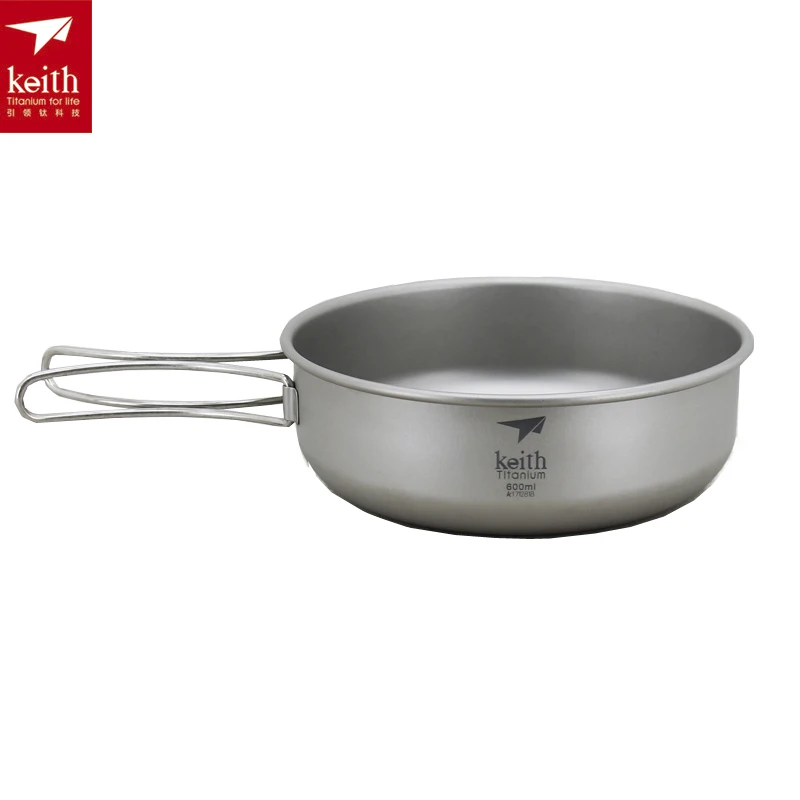 Keith camping 300 ml-600 ml Titanium tazón plegable ligero sólo Ti5323/Ti5326