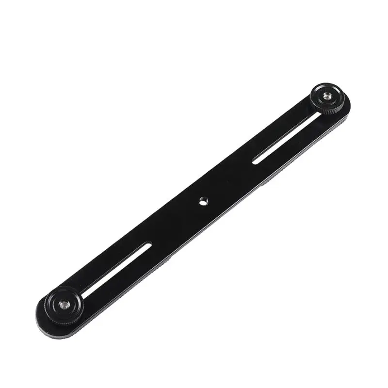 

Universal Dual Flash Bracket Holder with 2 1/4" Adapter Screws for Studio Tripod Light Stand Digital SLR Camera with 1/4" Screw