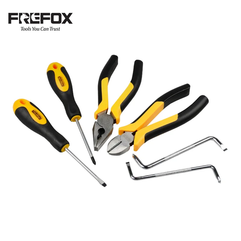 

FREFOX 6PC Household Tools set Combination pliers Diagonal pliers Inner hexagon spanner Scredriver set