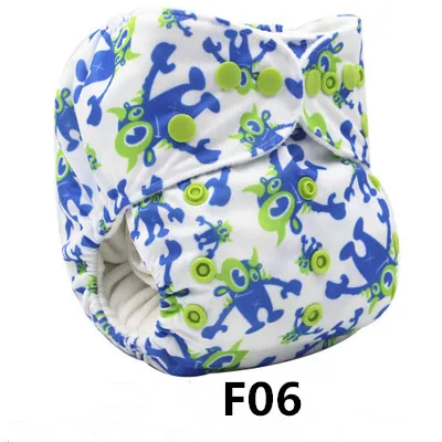 Baby Washable Reusable Cloth Diaper Waterproof Adjustable Cloth Nappy Baby Cloth Diaper Cover With 1pc Microfiber Insert - Цвет: F06