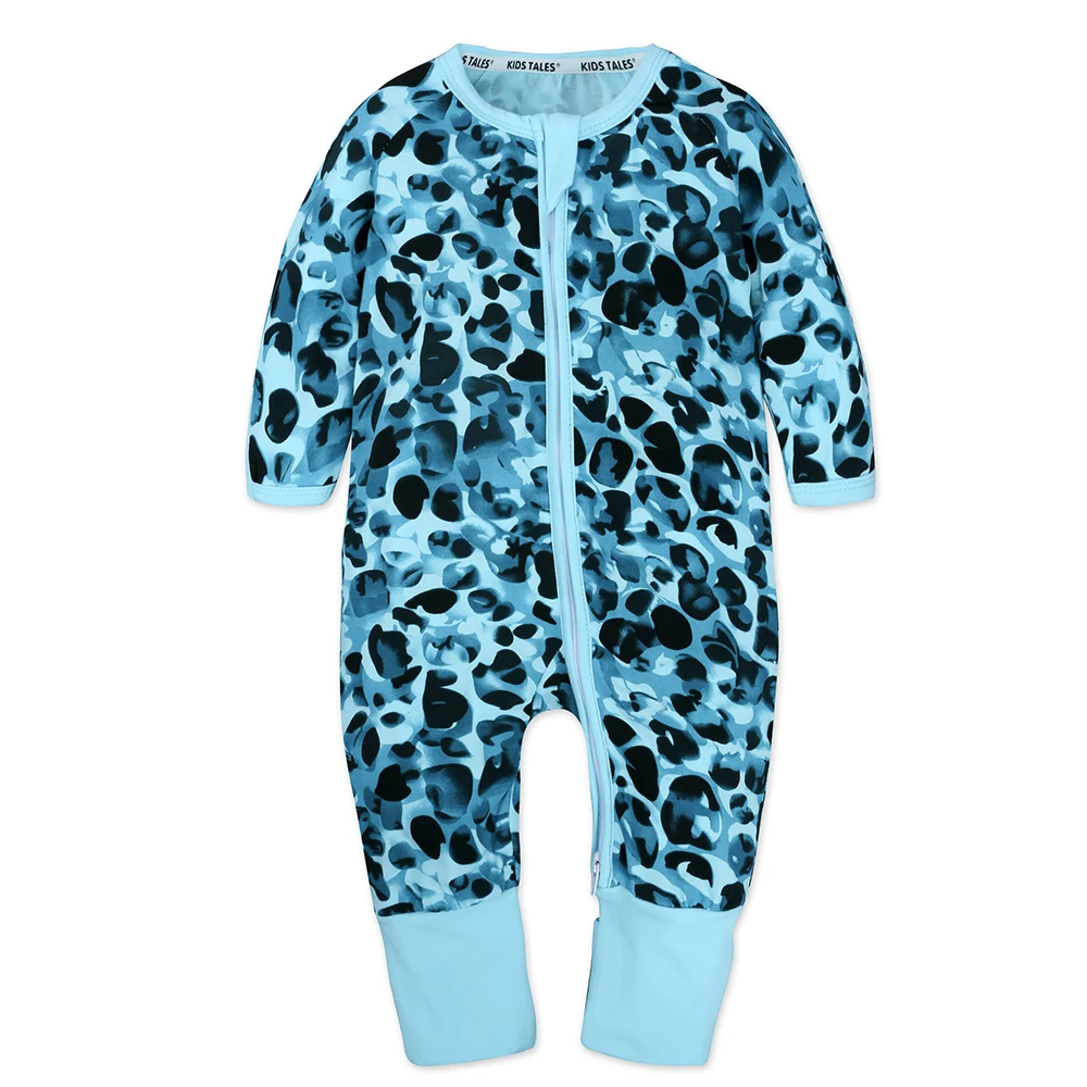 Одежда для новорожденных, хлопковый цельный комбинезон с круглым вырезом и рисунком динозавра на молнии, костюм для маленьких мальчиков и девочек от 0 до 24 месяцев