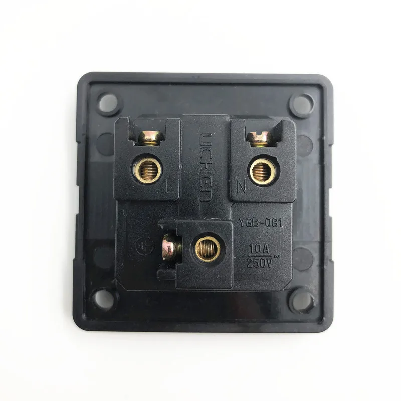 1pcsblack синий 10A 250 V IP44 круглая скатерть наружная розетка Универсальный AC Мощность разъем пыле-и Водонепроницаемый многофункциональная