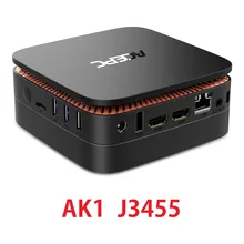 AK1 Мини ПК Windows 10 Мини компьютер офисного программного обеспечения Двухъядерный процессор Intel Apollo Lake J3455 4G Оперативная память HTPC 12 V HDMI 4 K с Wi-Fi ...