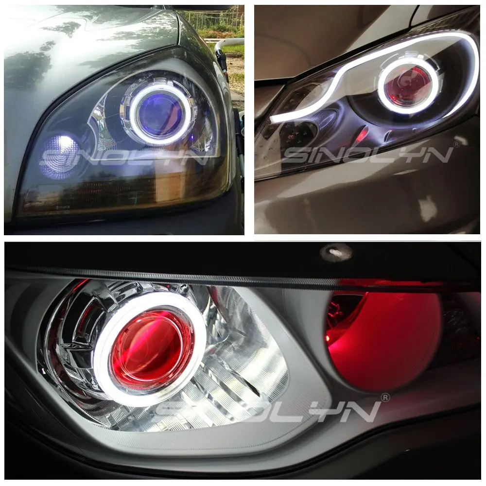 Cubierta led para proyector, cubierta decorativa para lente de proyector, DRL, l