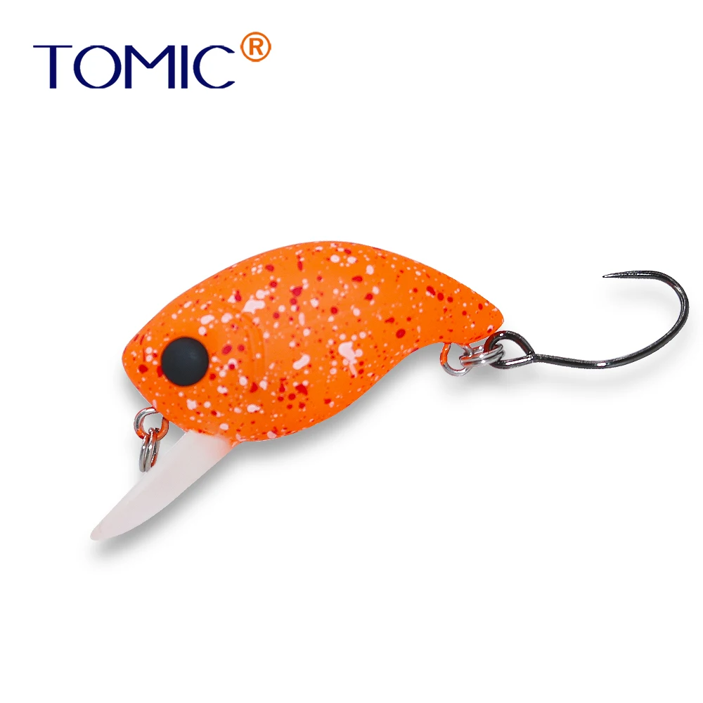 

Tomic fishing plug 30mm shallow diving wobbler crank bait micro trout lures hard bait single hook