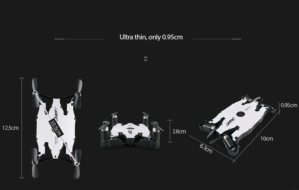 JJR/C H49 2,4G ультратонкий складной мини Квадрокоптер Дрон с Wi-Fi FPV 720P HD видео камера удержание высоты 360 'переворачивает радиоуправляемые игрушки