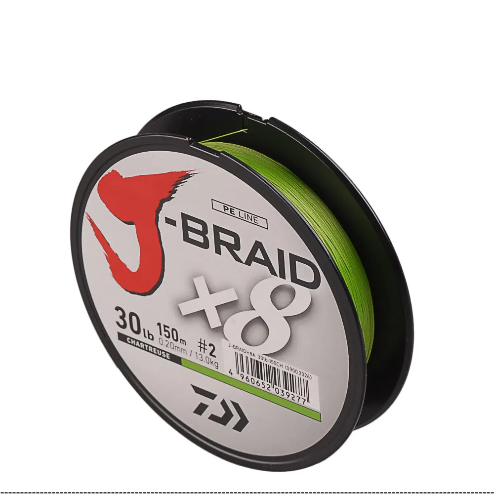 Daiwa J-BRAID, 8 нитей, 150 м,, 8 плетеных рыболовных лесок из полиэтилена, леска из мононити, 14-30 фунтов, японские рыболовные снасти